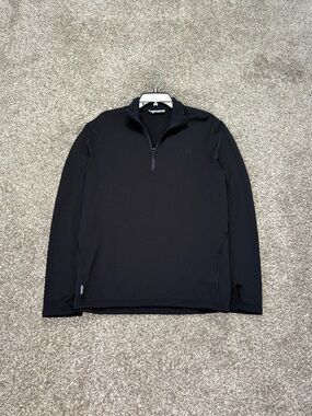 Icebreaker Sport 320 Merino Wool Performance Sweater Mens 1/4 Zip Pullover Large